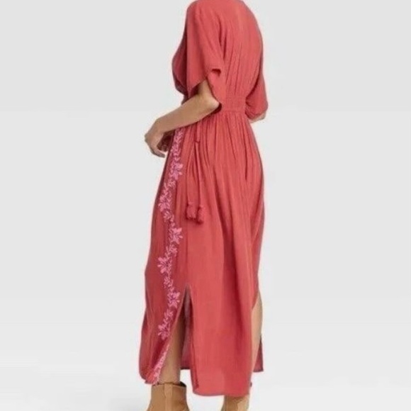 Knox Rose Floral Orange Bohemian Maxi Dress - Picture 8 of 8